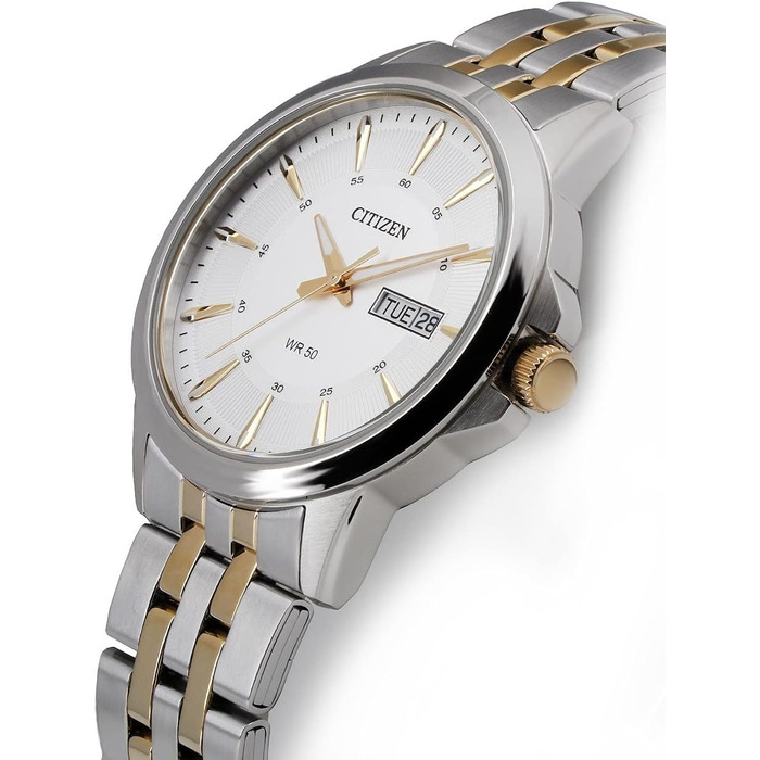 Чоловічий годинник Citizen з кварцовим механізмом на сталевому браслеті (сріблястий)