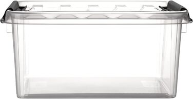 10x Storage Box Stackable Box Smart Store Classic 15 Transparent with Lid & Click Closure
