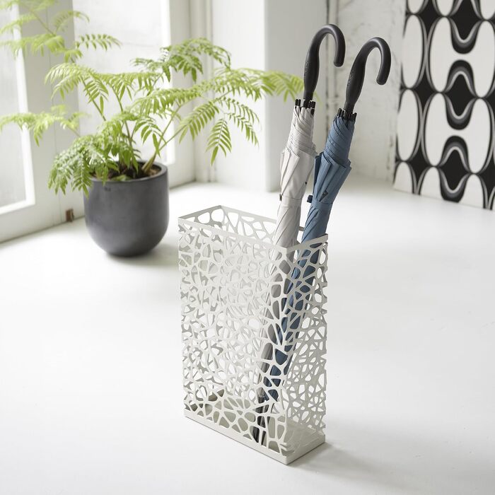 Підставка для парасольок YAMAZAKI NEST Wide, сталева, біла, 30 x 12 x 45 см