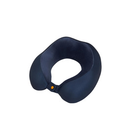 Подушка для шиї American Tourister з Memory Foam, Ергономічна та Комфортна для подорожей (літак, авто, поїзд) - 30 см, Чорний/Сірий, Морська синя/Помаранчевий
