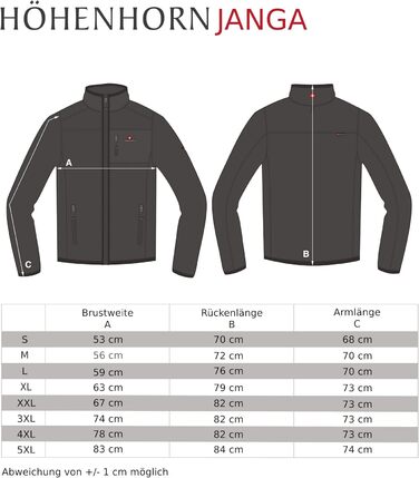 Худі Janga від Höhenhorn для чоловіків, чорний, XXL, з високоякісної бавовни