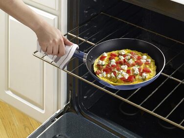 Набір посуду Tefal Excite ProGlide 14 предметів, синій: алюмінієвий, з антипригарним покриттям, індикатор нагріву, для плити та духовки