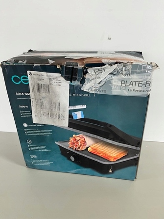 Електричний контактний гриль Cecotec Rock'nGrill, 2000 Вт, сріблястий/сірий