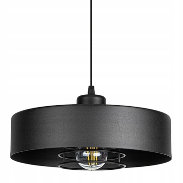 Підвісна лампа LEDLUX, чорна, металева, 1x E27, 80 см