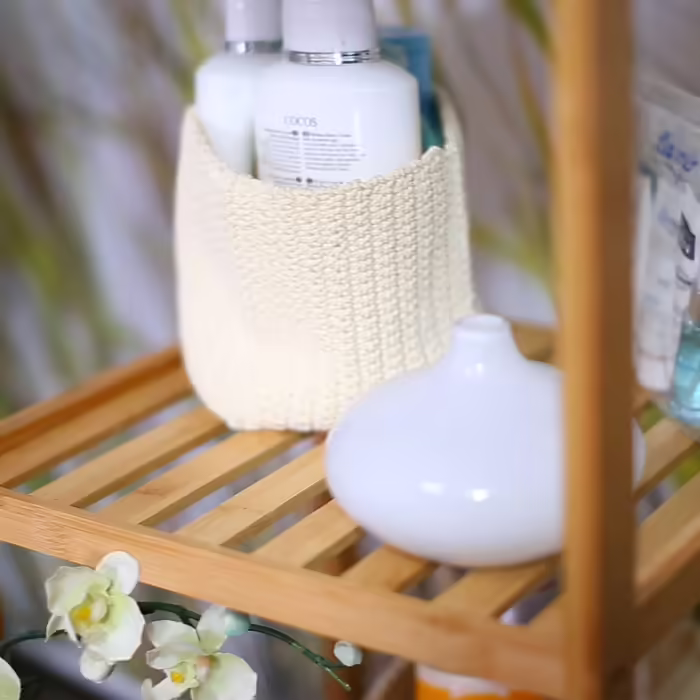Relaxdays Bamboo Bathroom Shelf with 3 Shelves