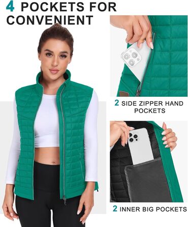 Жіноча тепла куртка Little Donkey Andy Puffer з водовідштовхувальним покриттям для активного відпочинку, хайкінгу та бігу (S, Зелений)