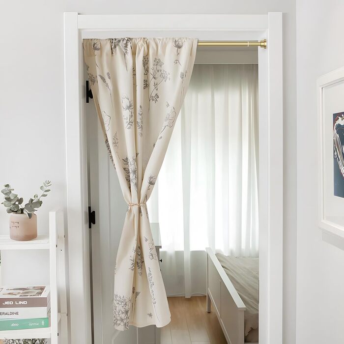 Штанга для штор без свердління AIZESI, телескопічна, для ванної, вікна, шафи, діаметр 22 мм, 80-160 см, золотий колір