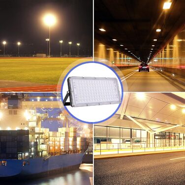 LED Floodlight 300W 30000LM Spotlight Outdoor Floodlight, 3000K Warm White Floodlight - IP65 Waterproof Floodlight Outdoor Wall Lights for Garden, Terrace, Garage, Sports Field, Factory, Workshop (10 Pieces, 100W Warm White)