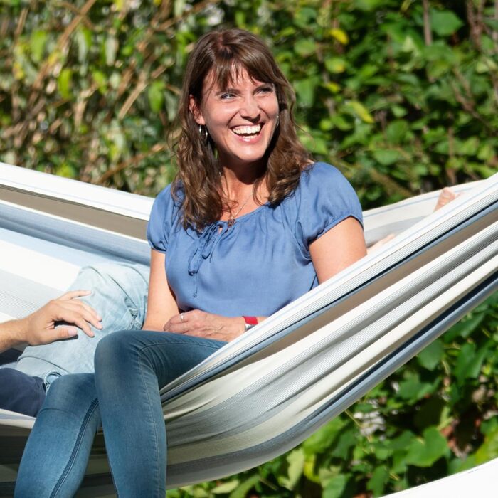 Гамак LA SIESTA® Brisa - класичний, ручної роботи з Колумбії, 160 см, блакитний Sea Salt