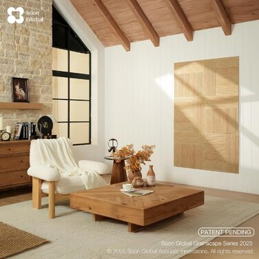 Акустичні настінні панелі Soon Global для звукоізоляції, декоративні звукопоглинаючі панелі, колір Блакитно-зелений Аура, 121,9 x 81,3 см