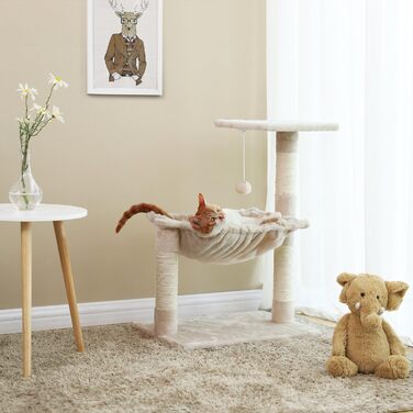 Feandrea Cat Tree Scratching Post with Lounger 70 cm PCT82M