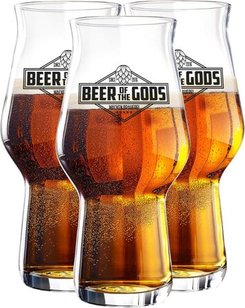 Набір з 3 склянок для крафтового пива Stout від Wacken Brauerei | 300-500 мл | Склянка для IPA, Pale Ale | Стійке до миття в посудомийній машині