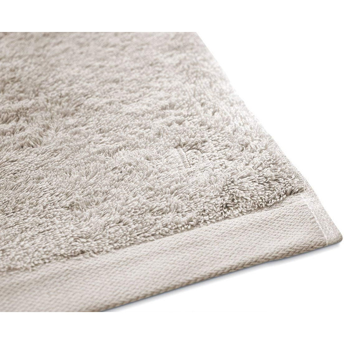 Herzbach Home Sauna Towel 80 x 200 cm 2-Pack – 100% Cotton – Soft & Absorbent – Extra Large & Long (Sand Grey)