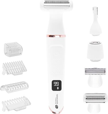 Електричний жіночий прилад для гоління та тримера бікіні Rio Go Smooth, вологостійкий, для ніг, під пахвами, інтимної зони, акумуляторний