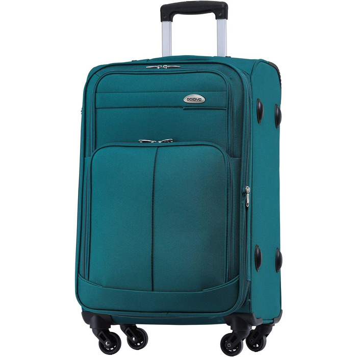 Чемодан тканинний BEIBYE, комплект валіз, ручна поклажа 54см, з кодовим замком (бордовий, бірюзовий)