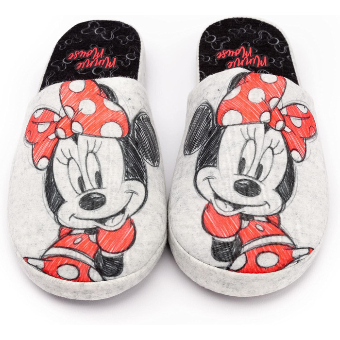 Домашні тапочки Disney Minnie Mouse для жінок, сірі, розмір 38/39 EU