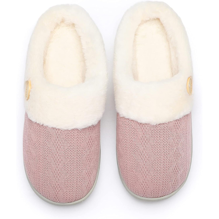 Жіночі халапи Чантомoo з меморі-піною, теплі, м'які, з штучним хутром, для дому, рожеві, 38/39 EU