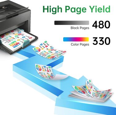Картриджі 302 XL сумісні з HP (чорний та кольоровий), набір 2 шт. для HP Envy 4520 4522 4525 4510, Deskjet 3630 3636 3638, Officejet 3830 3831 5230