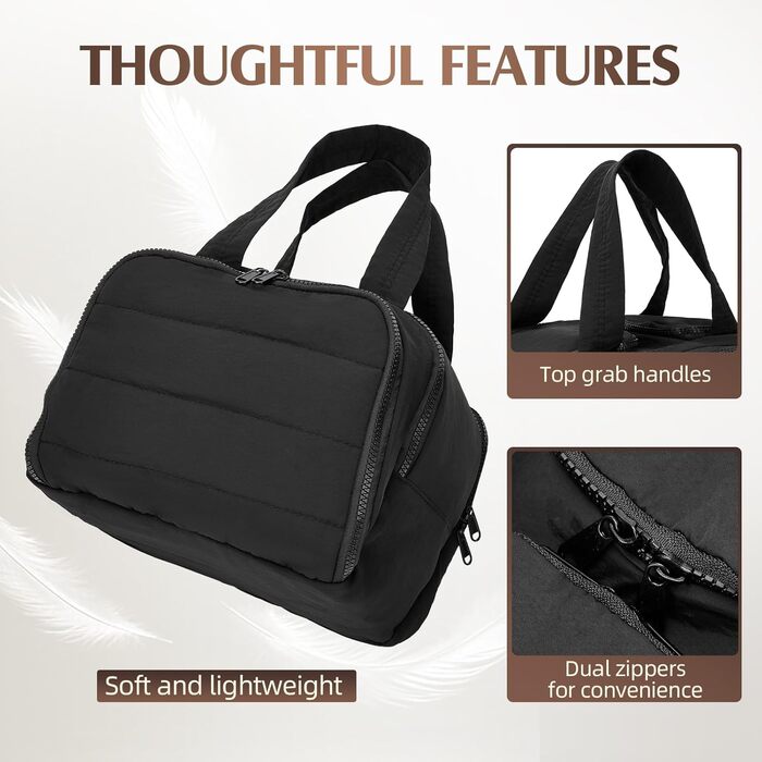 Чоловіча та жіноча косметичка для подорожей Axcone, велика, широка, органайзер для косметики та аксесуарів, ручна поклажа, чорна (T7151)