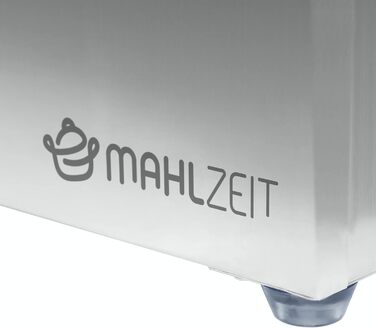 Контейнер для інгредієнтів з нержавіючої сталі Mahlzeit 4×1/6 GN з гумовими ніжками, 68,5×24,5×21,5 см — ємність для коктейлів, бару, кухні, піца-станції, буфету, салат-бару