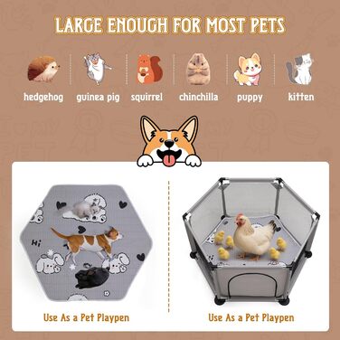 Кінець для цуценят у формі шестикутника, 122x65 см, сірий. Ігровий центр, манеж для цуценят, аксесуари для собак та цуценят