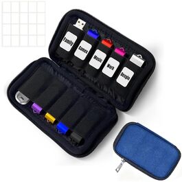 Органайзер для USB-накопичувачів TATMOHIK: синій кейс на 10 USB-флешок, USB-накопичувачів, флеш-карт
