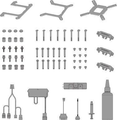 ENERMAX LIQMAXFLO 240 - Рідинний кулер для CPU з RGB підсвічуванням (LGA 1700, 1200, AM5, AM4) - Енермак