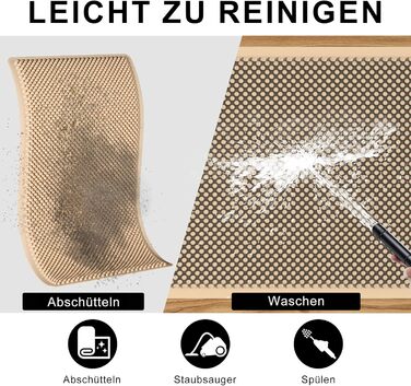 Килимок для дому та вулиці Fowooyeen з силікону, 43 x 76 см, Khaki