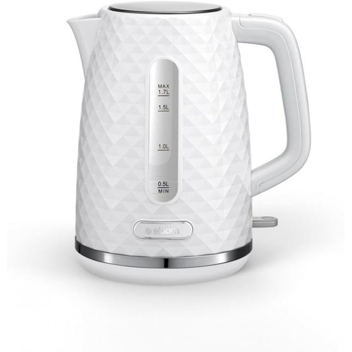 Електричний чайник Eldom C265B 1.7 л, білий, ретро дизайн, індикатор рівня води