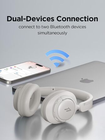 Навушники 1MORE HQ31 Bluetooth бездротові Over-Ear з активним шумозаглушенням, Hi-Res Audio, просторовим звуком, швидкою зарядкою та EQ в додатку (білі)