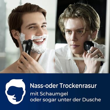 Електричний чоловічий гоління FitSan Rotationsrasierer - IPX7, з тримером, LED-дисплей