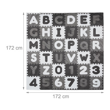 Relaxdays Puzzle Mat ABC and Numbers