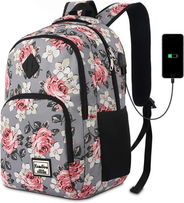 Шкільний рюкзак YAMTION для дівчаток з відділенням для ноутбука 15.6