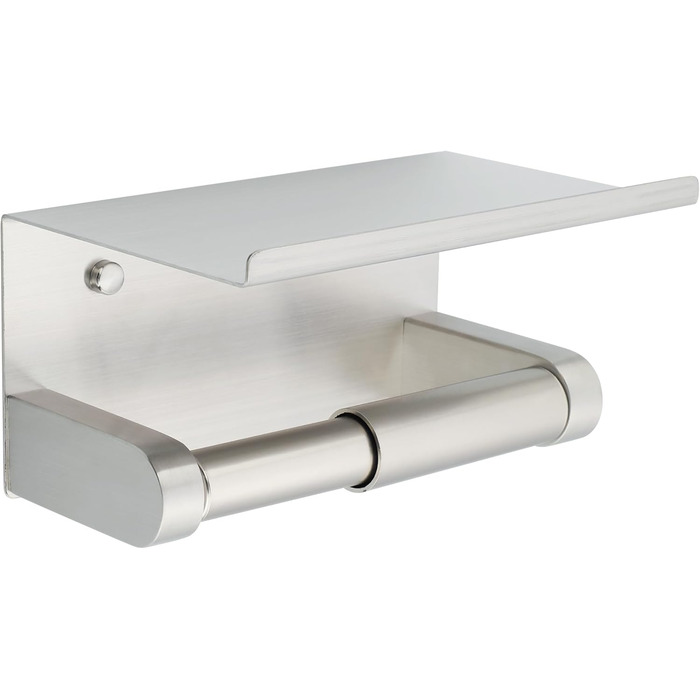 Тримач туалетного паперу Mooche з нержавіючої сталі, 17,5 см, полірований – надійний для ванної кімнати та дому
