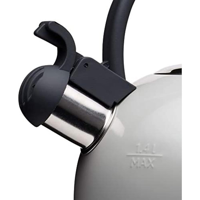 Чайник KitchenCraft Living Nostalgie, 1.3 л, індукційний, металевий, сірий