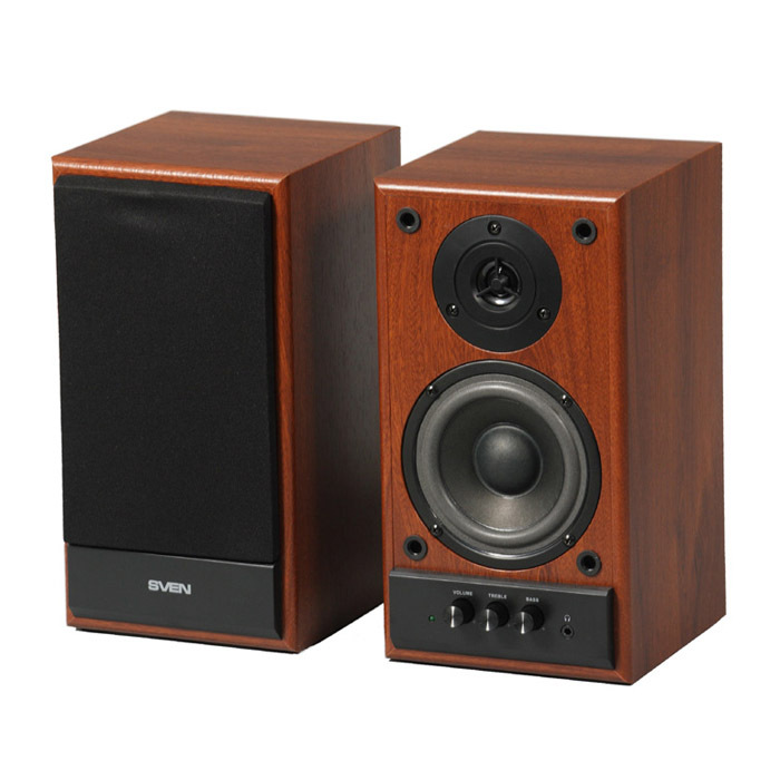 Комплект акустичних систем 2.0 SVEN SPS-702 40 Вт, коричневий