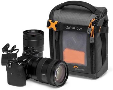 Чохол Lowepro GearUp Creator Box Large II для дзеркальних та бездзеркальних камер, з QuickDoor, з перероблених матеріалів, оранжевий, сірий