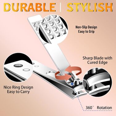 Набір для манікюру та педикюру, 16 шт. з нержавіючої сталі, професійний, з кейсом для подорожей