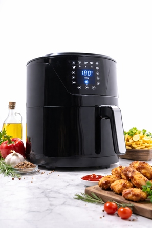 Аерофритюрниця Riwall Dunga 7L XXL 1800W — велика сімейна фритюрниця без олії