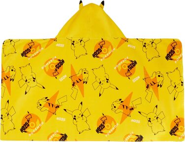Pikachu Hooded Towel 100% Cotton Kids 3D Ears Costume Pikachu Poncho Beach Towel Swim Towel