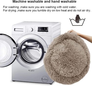 Кругле ліжко для котів та собак Nisrada, 70 см, світло-рожеве, з антиковзною основою, для кошенят та собак маленьких та середніх порід