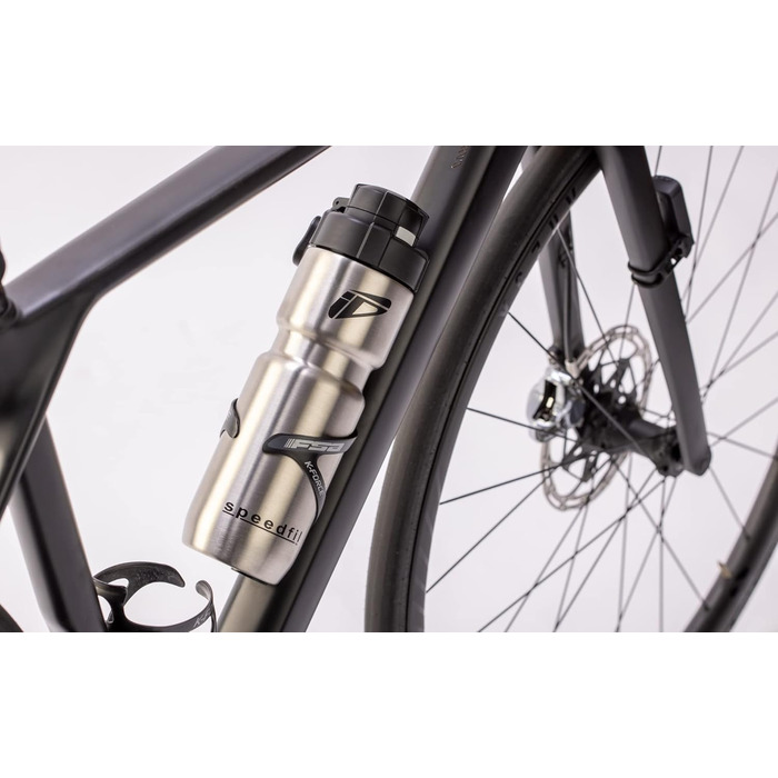 Speedfil Speedflask Vacuum-Insulated Stainless Steel Water Bottle for Cycling, Sports, with Lid 2.0 (silver)