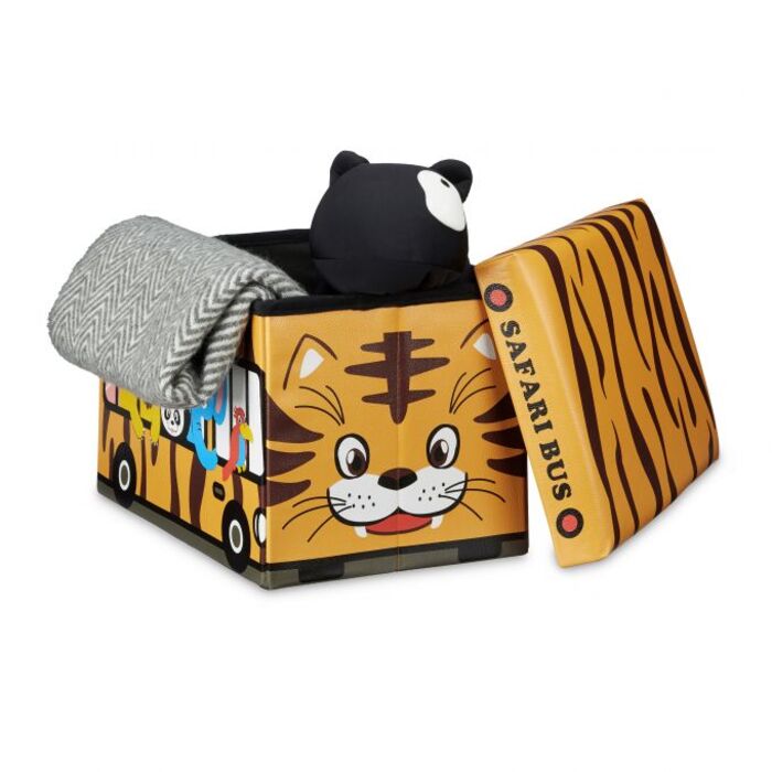 Relaxdays Foldable Toy Box with Storage Space