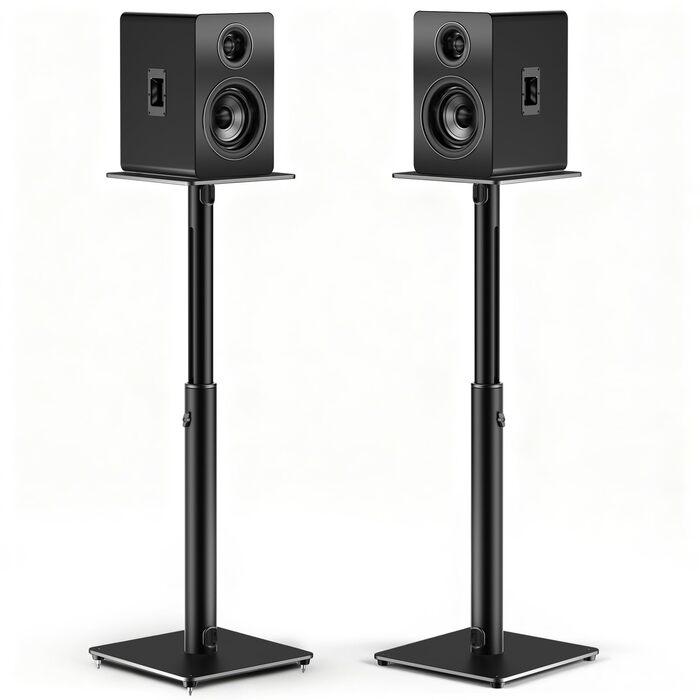 Регульовані підставки для акустики: висота 72-120 см, універсальні, з кабельною організацією, вантажопідйомність 15 кг (пара)