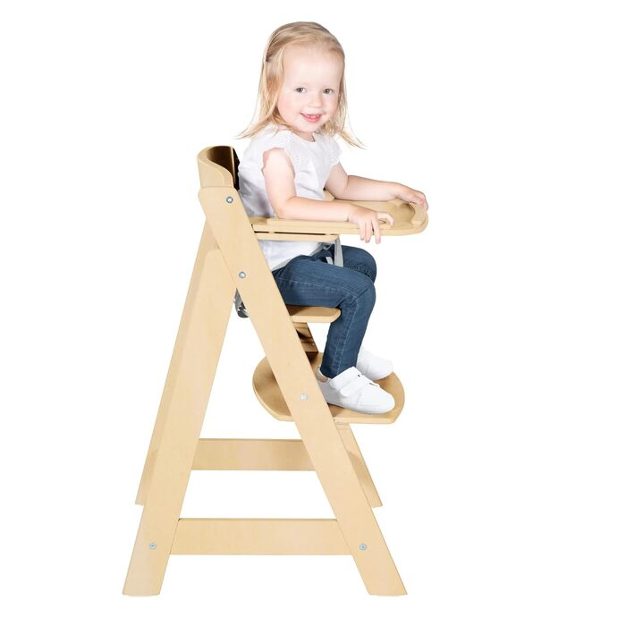 Дошка для годування з дерева Roba, аксесуар для стільчика Sit Up Flex, з ременями безпеки, натуральний колір, від 6 місяців