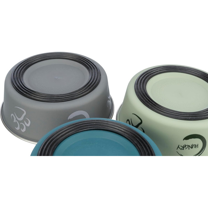 Тріксі Миска з нержавіючої сталі з пластиковим покриттям, 2.2 л, діаметр 23 см, висота 8 см, різноманітні кольори