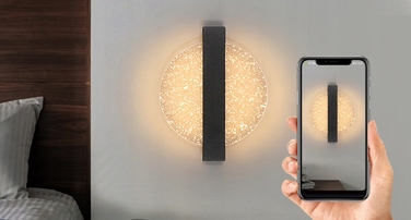 Настінний світильник Comely чорний, інтегроване LED-джерело світла 12 Вт