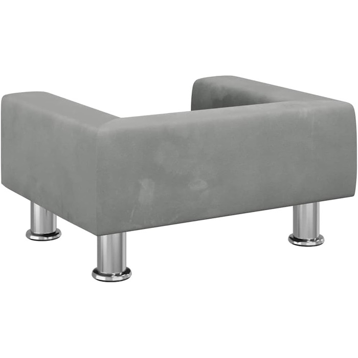 Крісло-лежанка для собак та котів, лежанка для домашніх тварин, м'яка, сіра, 50 x 40 x 26.5 см