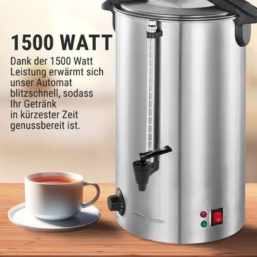 ProfiCook® Hot Beverage Machine with 7L Tank Capacity | Mulled Wine Cooker with high-quality stainless steel housing | for heating and keeping warm | Punch cooker for mulled wine, tea & coffee | PC-HGA 1196