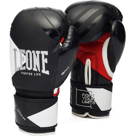 Боксерські рукавички Leone 1947 Fighter Life 12oz чорного кольору